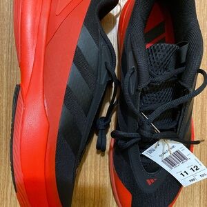 Adidas Men's Red and Black Sneakers